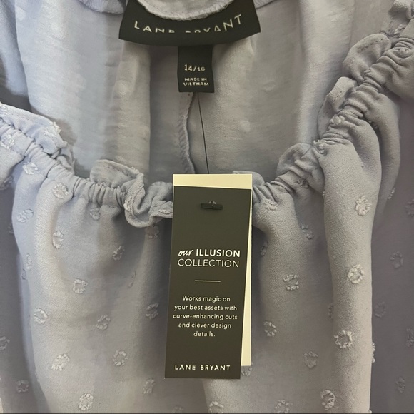 Lane Bryant Off the Shoulder Top Light Purple 14/16 New with tags - Picture 3 of 5